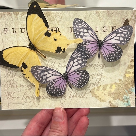 GORGEOUS! Set of Three Super Realistic Silk Butterfly handmade Hair Clips! - Picture 4 of 5